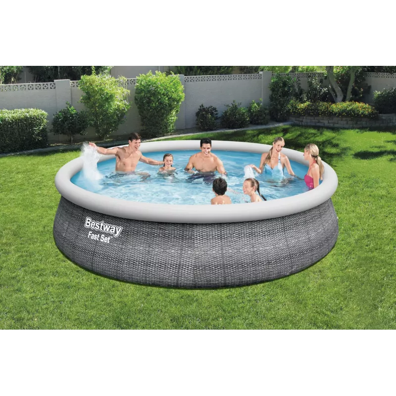 Bestway 57372 piscina insuflável redonda 12362 L cinzento