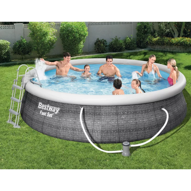 Bestway 57372 piscina insuflável redonda 12362 L cinzento