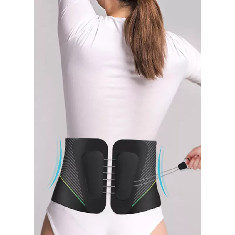 Cinto de massagem de suporte lombar HoMedics preto tecido
