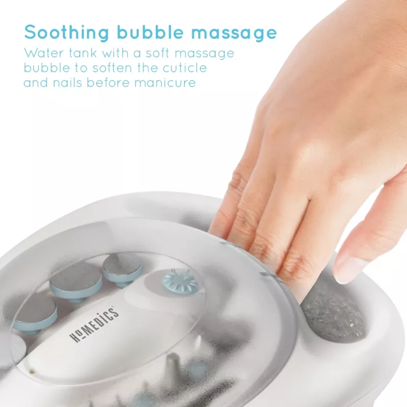 Conjunto de aparelho de manicure e pedicure HoMedics MAN-3023A-EU 2 acessórios plástico azul branco