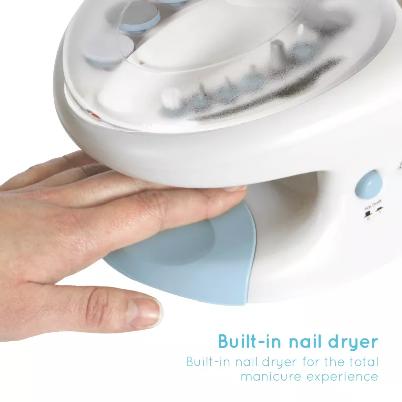 Conjunto de aparelho de manicure e pedicure HoMedics MAN-3023A-EU 2 acessórios plástico azul branco