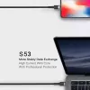 Cabo USB-C para USB-C Orsen S53, 1 m, 3 A, vermelho
