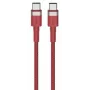 Cabo USB-C para USB-C Orsen S53, 1 m, 3 A, vermelho