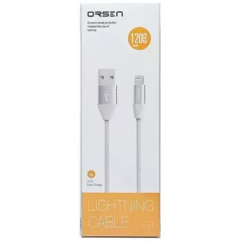 Cabo de dados Micro-USB Orsen S32 2.1A 1,2 m cinzento