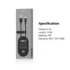 Cabo USB-A para USB-C Orsen S9C 1 m, 2,1 A, preto