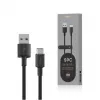 Cabo USB-A para USB-C Orsen S9C 1 m, 2,1 A, preto