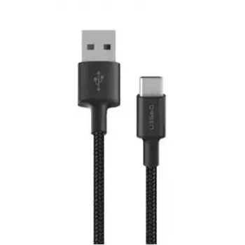 Cabo USB-A para USB-C Orsen S9C 1 m, 2,1 A, preto