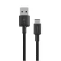 Cabo USB-A para USB-C Orsen S9C 1 m, 2,1 A, preto