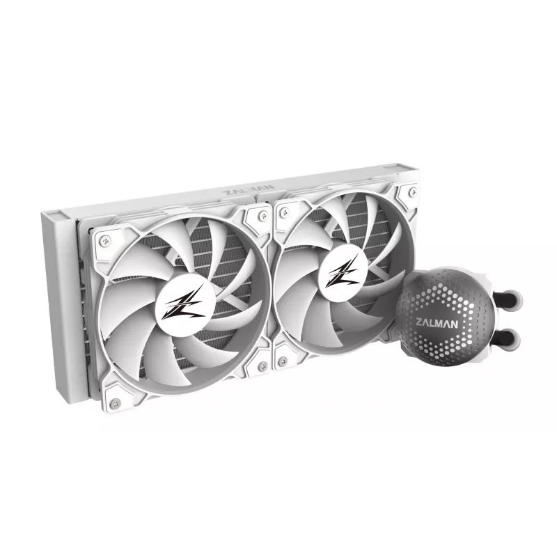 Zalman Alpha 28 refrigerador líquido para CPU, radiador de 280 mm, ventoinha PWM de 140 mm, ARGB, branco