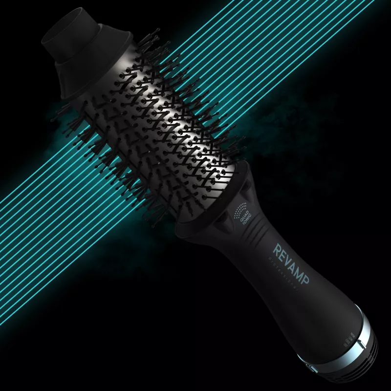 Escova de ar quente Revamp Progloss Pro Define Perfect Blow Dry quente preto 900 W 3 m