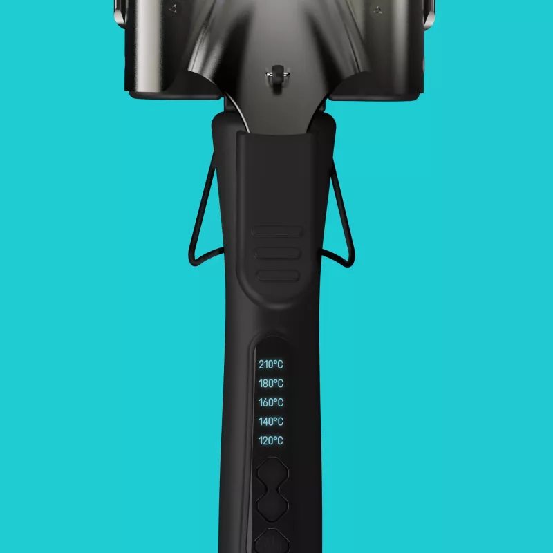Ferro texturizador Revamp Progloss Deep Beach Waver quente preto 3 m
