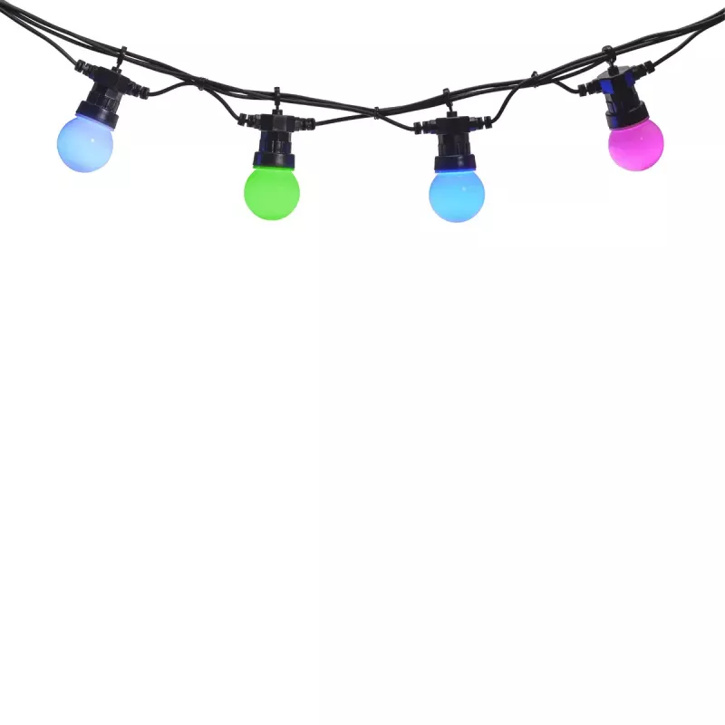Denver SLP-515 Fio de luzes LED inteligente Wi-Fi para festas, 15 lâmpadas, 14 m