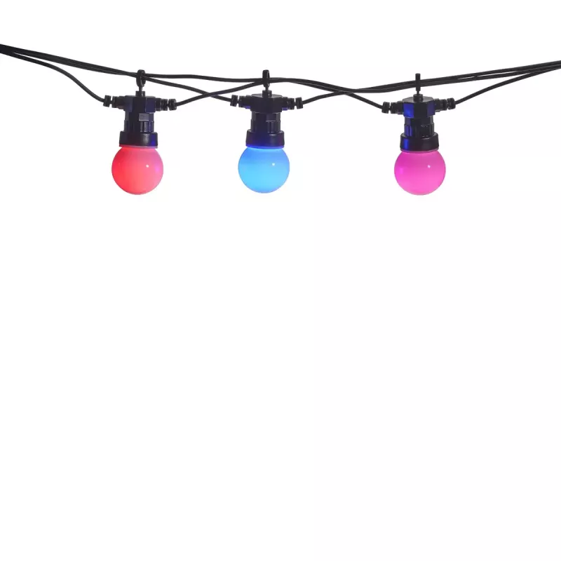 Denver SLP-515 Fio de luzes LED inteligente Wi-Fi para festas, 15 lâmpadas, 14 m
