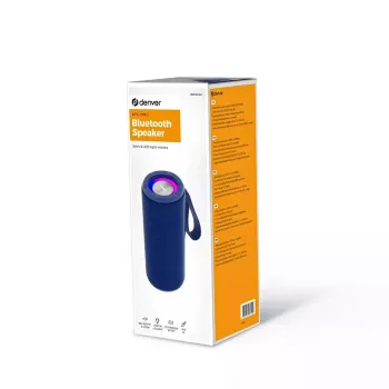 Altifalante portátil mono Denver BTV-213BU azul, prateado