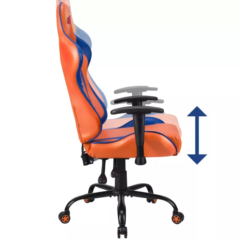 Cadeira gaming para PC Subsonic DBZ assento acolchoado cinzento laranja 125 kg