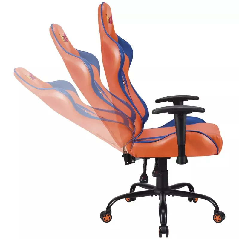 Cadeira gaming para PC Subsonic DBZ assento acolchoado cinzento laranja 125 kg
