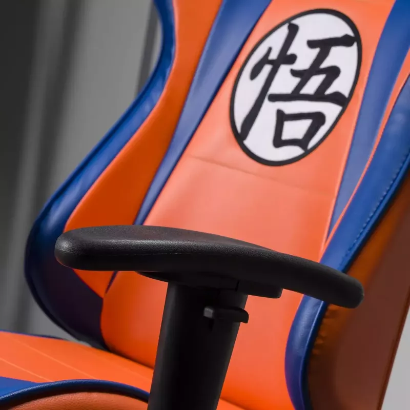 Cadeira gaming para PC Subsonic DBZ assento acolchoado cinzento laranja 125 kg