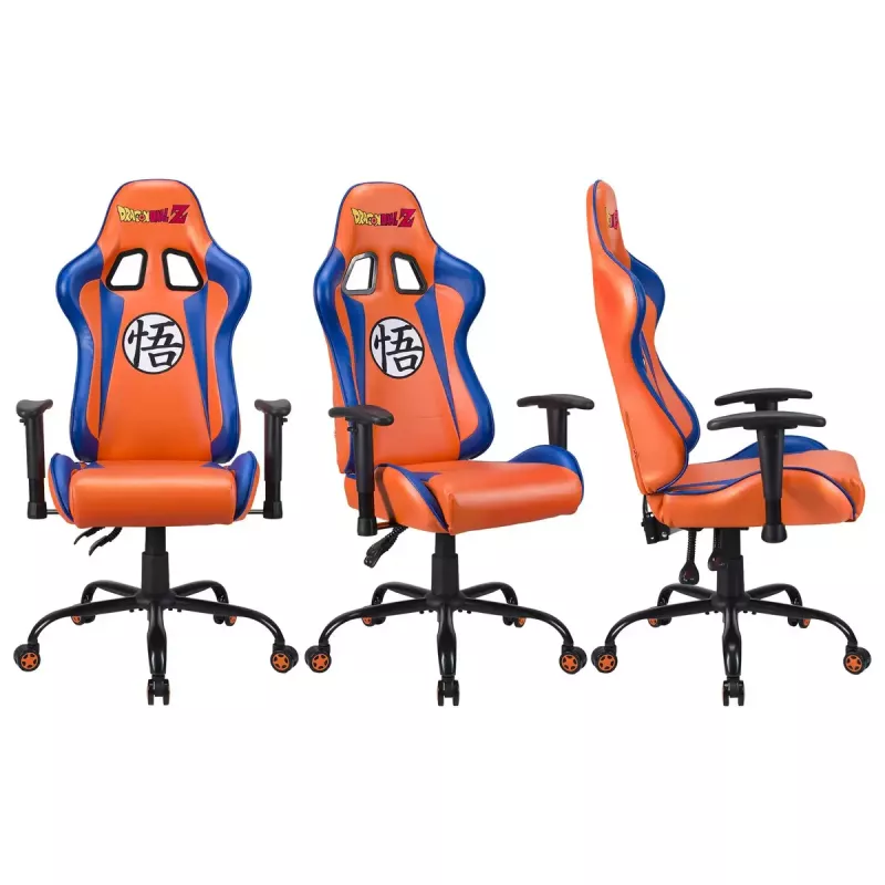 Cadeira gaming para PC Subsonic DBZ assento acolchoado cinzento laranja 125 kg