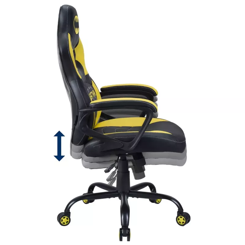 Cadeira gaming para PC Subsonic Batman Junior assento acolchoado preto amarelo