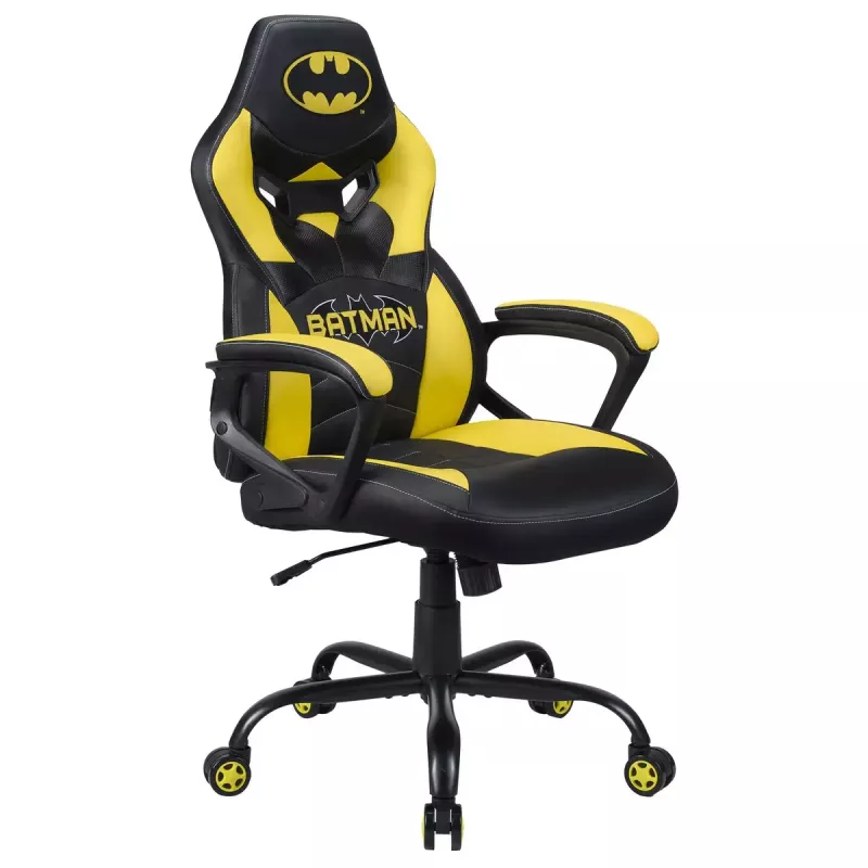 Cadeira gaming para PC Subsonic Batman Junior assento acolchoado preto amarelo