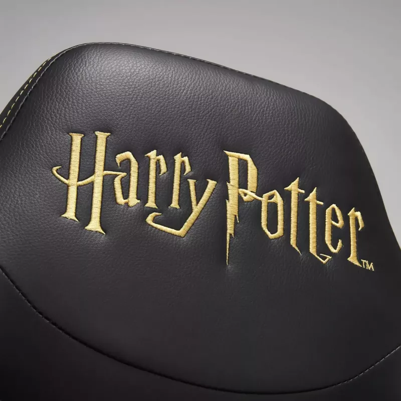 Cadeira gaming para PC Subsonic Junior Hogwarts assento acolchoado preto amarelo