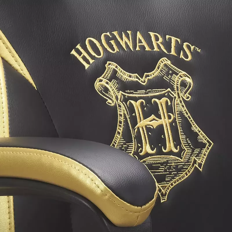 Cadeira gaming para PC Subsonic Junior Hogwarts assento acolchoado preto amarelo
