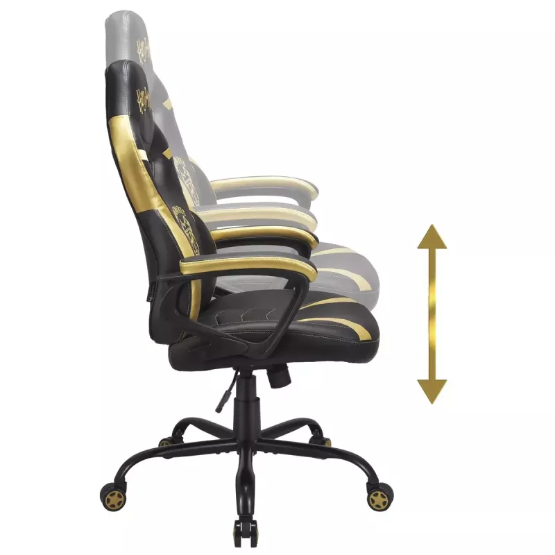 Cadeira gaming para PC Subsonic Junior Hogwarts assento acolchoado preto amarelo