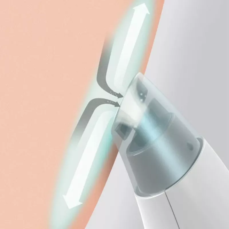 Aparelho de cuidados de pele HoMedics FAC-HY100 hidradermabrasão limpador transparente, branco