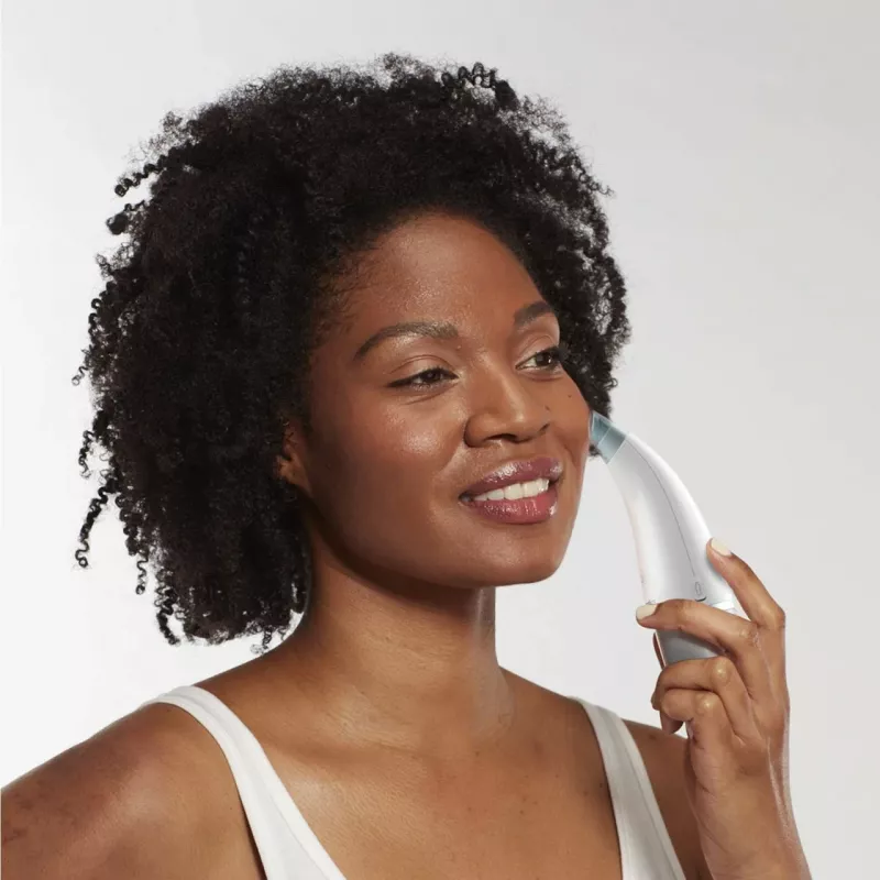 Aparelho de cuidados de pele HoMedics FAC-HY100 hidradermabrasão limpador transparente, branco