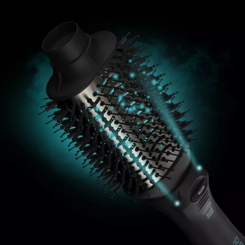 Escova de ar quente Revamp Progloss Volume & Style Hot Brush Style quente preto 1000 W 3 m