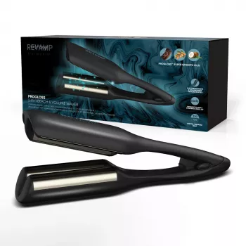 Ferro de ondular Revamp Progloss 2-in-1 Beach & Volume Waver quente preto 3 m