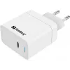 Carregador AC Sandberg USB-C PD65W EU interior universal branco