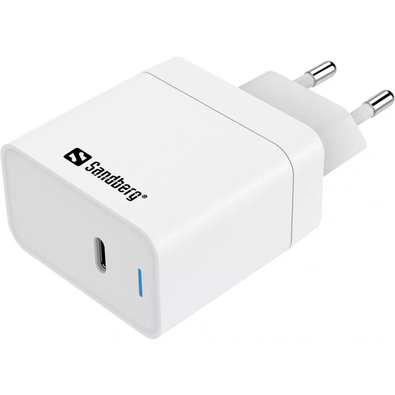 Carregador AC Sandberg USB-C PD65W EU interior universal branco
