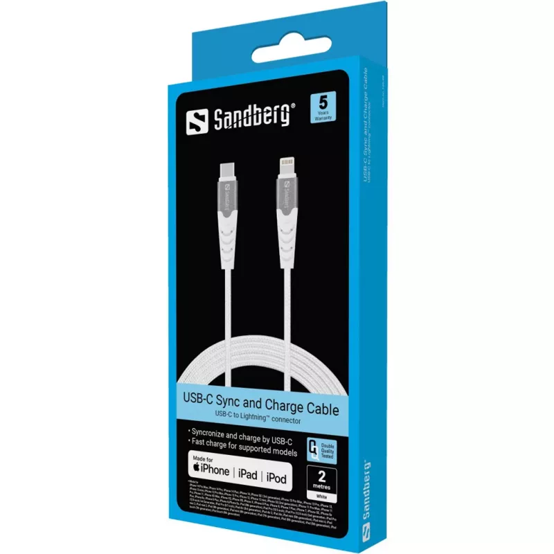 Cabo Sandberg USB-C PD to Lightning MFI 2M PRO 2m Lightning USB C