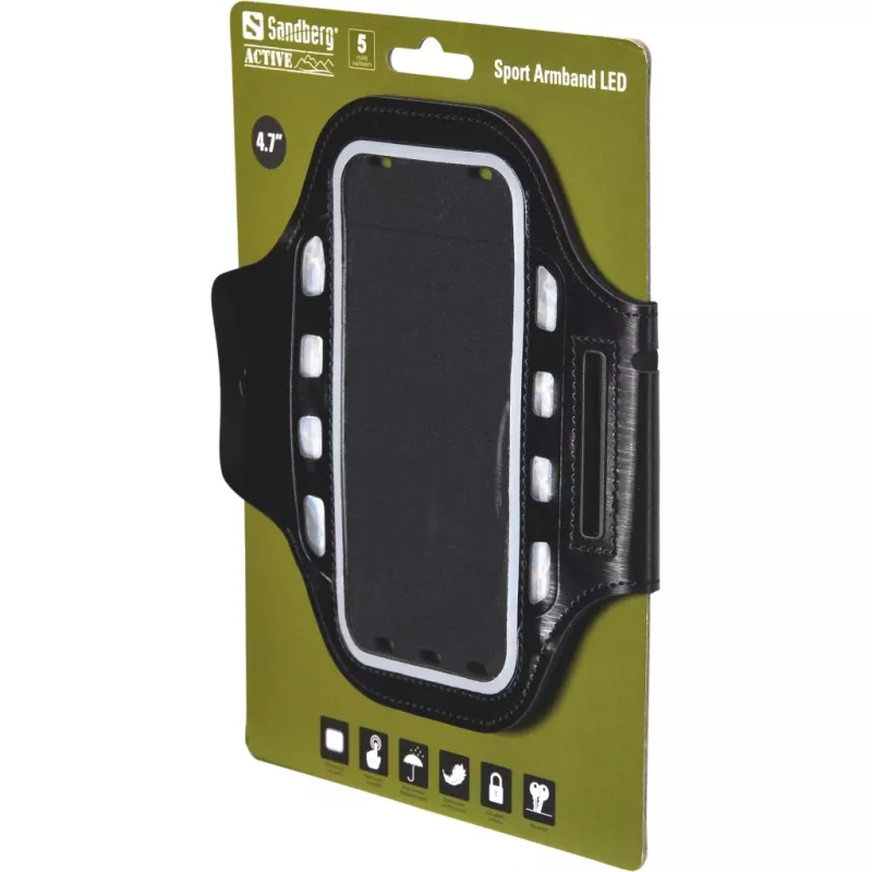 Bolsa de braço Sandberg Sport Armband LED 4,7''