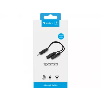 Splitter de áudio Sandberg MiniJack 1->2 502-16