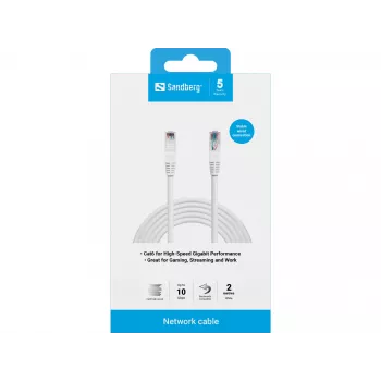 Cabo de rede Sandberg UTP Cat6 RJ-45 2 m branco