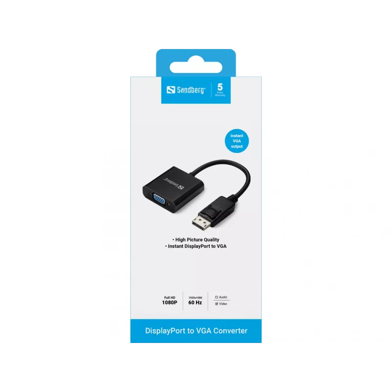 Adaptador DisplayPort para VGA Sandberg