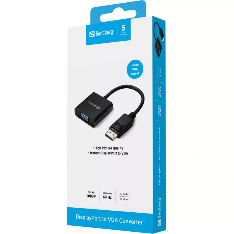 Adaptador DisplayPort para VGA Sandberg