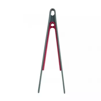 Pinça de cozinha JATA HACC4522 293 mm silicone aço inoxidável cinzento vermelho
