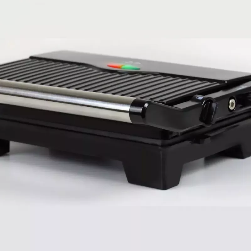 Grelhador de contacto JATA JEGR1107 1000W preto aço inoxidável botão rotativo
