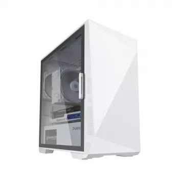 Caixa de PC Zalman Z1 Iceberg White - mATX Mid Tower / 2 ventoinhas de 120 mm pré-instaladas, Mini Tower