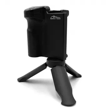Tripé MEDIA-TECH MT5543 3-em-1 design portátil leve para smartphones e câmaras