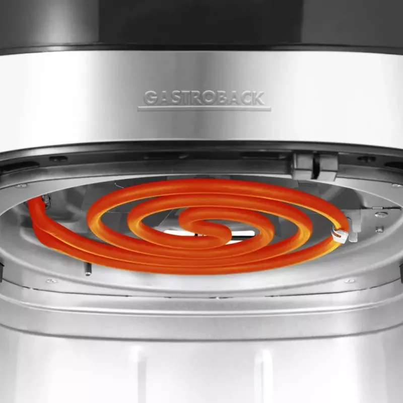 Fritadeira de ar quente Gastroback Design Air Pro 3,7 L 1300 W preto aço inoxidável