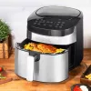 Gastroback 42583 Design Air Pro XXL fritadeira de ar quente, 6,5 l, 1800 W, preto/aço inoxidável
