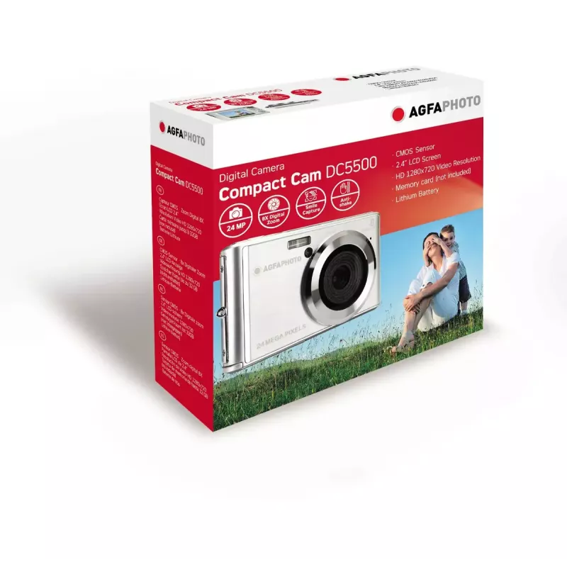 AgfaPhoto Realishot DC5500 Câmara digital compacta, 24 MP CMOS, LCD de 2,4
