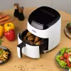 Fritadeira de ar quente Zelmer ZAF3551W 3,5 L 1200 W preta branca
