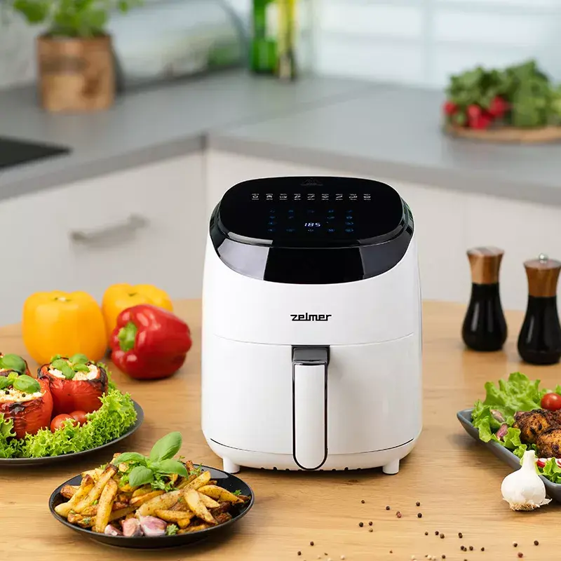 Fritadeira de ar quente Zelmer ZAF3551W 3,5 L 1200 W preta branca