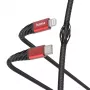 Cabo Hama Extreme Lightning para USB-C 1,5 m 3A preto vermelho