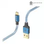 Cabo USB Hama Reflective USB 2.0 1,5 m USB A Micro-USB B azul